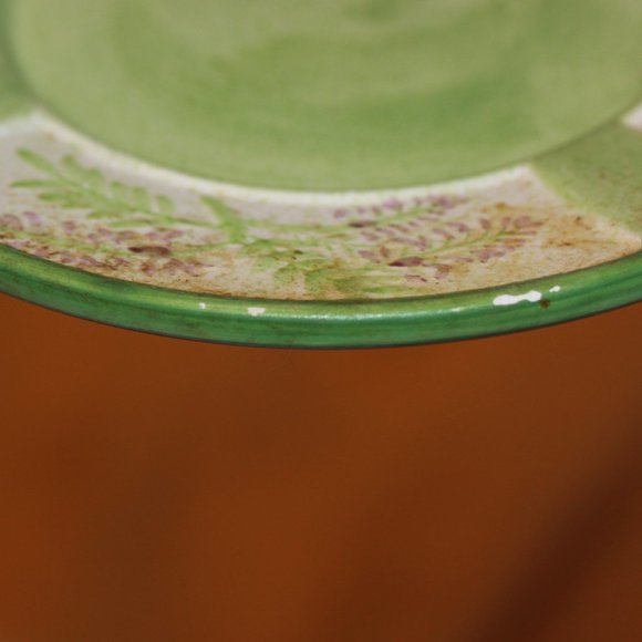 Yankee Candle Ceramic Shade Topper And Plate Floral Spring Summer Green - Picture 4 of 4